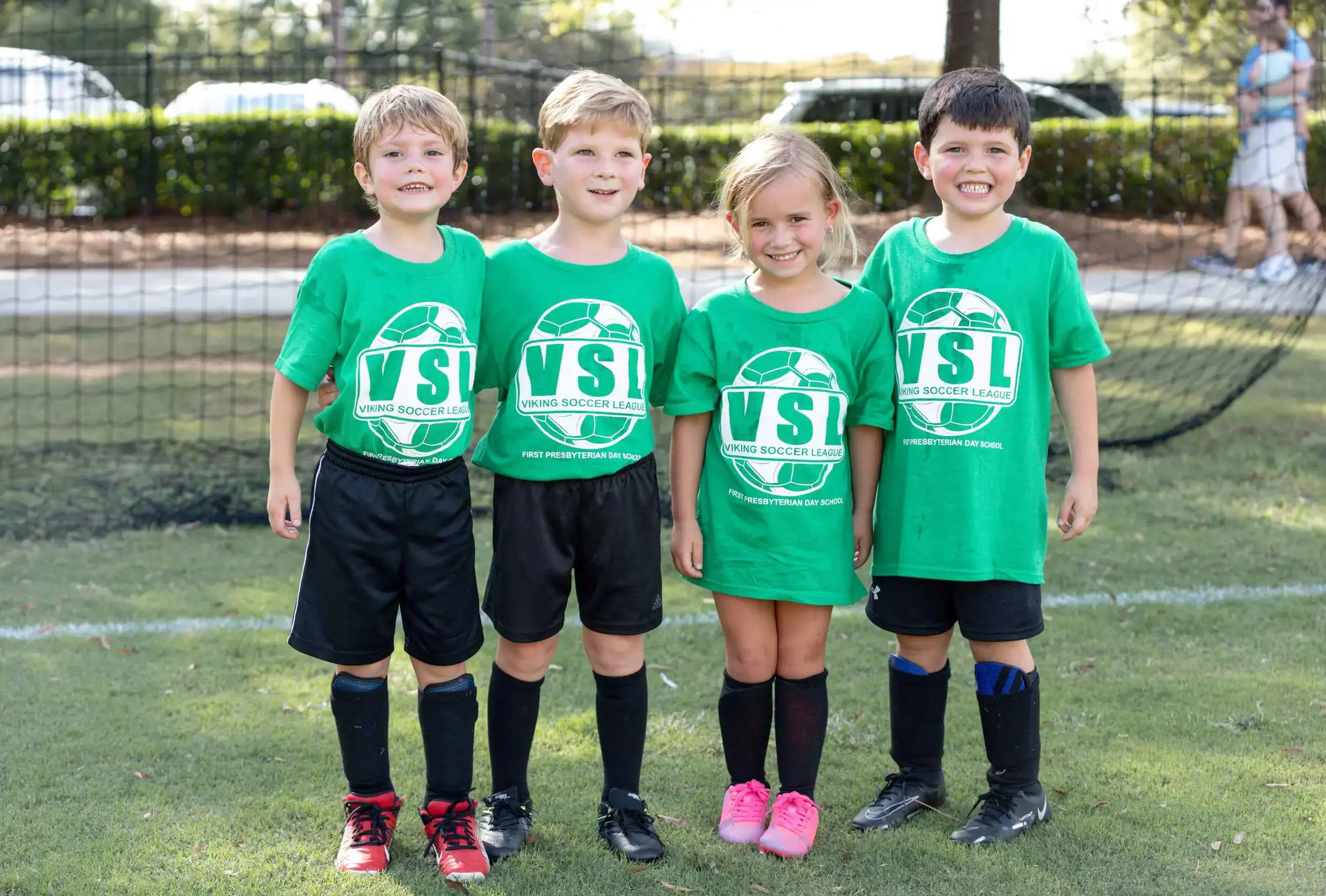 Pre-K students play in Viking Soccer League