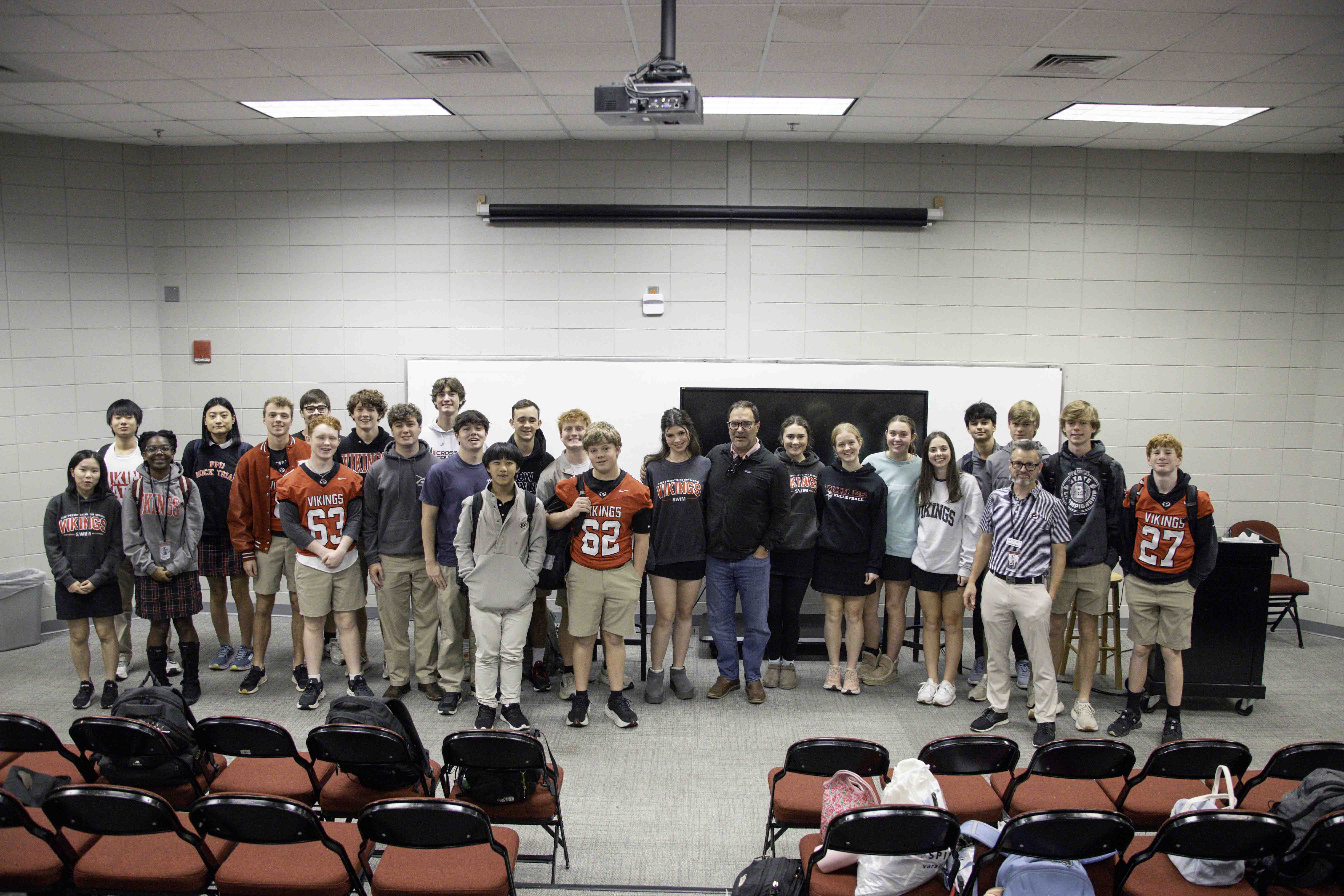 Mr. Mark Kimsey speaking to FPD Business Club students