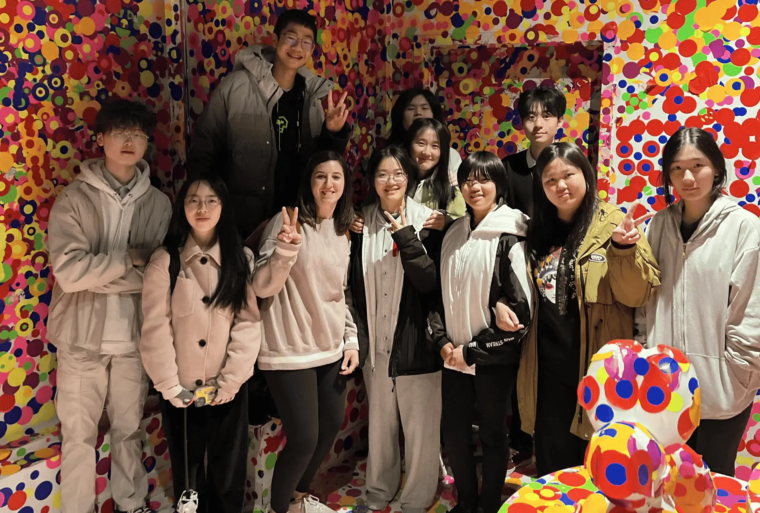 International students on a trip.